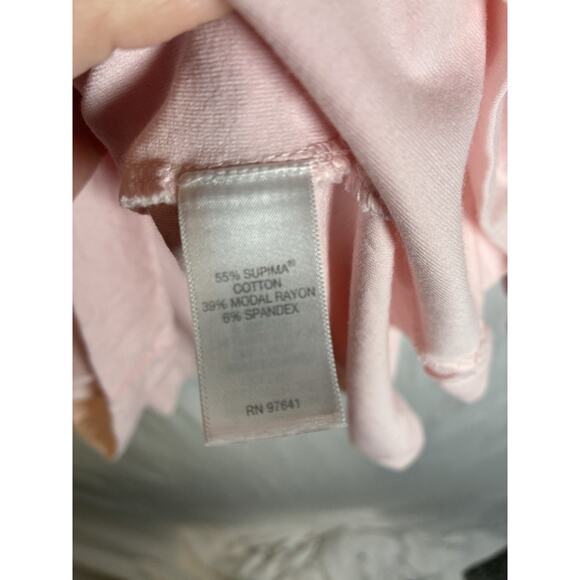 J. JILL Luxe Supima Everyday Turtleneck Tunic Pastel Pink Women's Size Large EUC - Picture 6 of 6